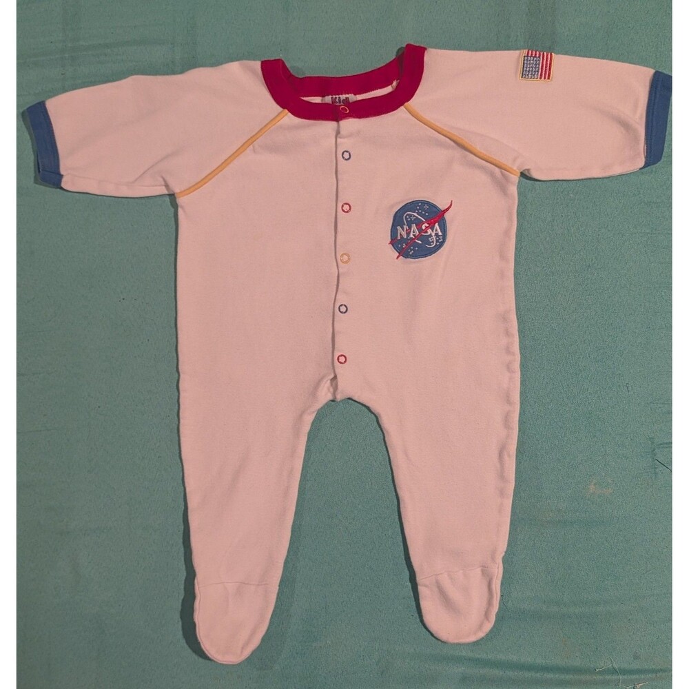 Vintage NASA Space Footed Romper Size 18 Months Unisex Colorblock